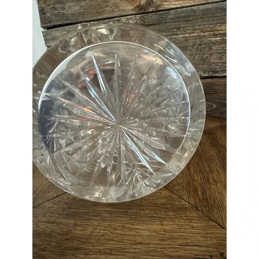 Antique American Brilliant Crystal Water Pitcher Pinwheel and Star of David Cuts